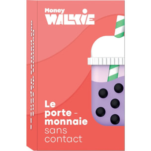 Porte-monnaie MONEY WALKIE sans contact avec coque Bubble Tea