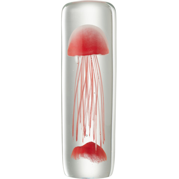 J-Line presse-papier Meduse Cylindre - verre - rouge