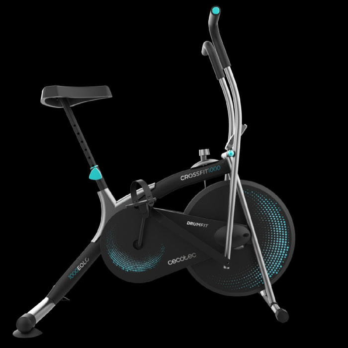 Cecotec Bicicleta Estática Drumfit 1000 Eolo. Resistencia al Aire Ajustable Manu