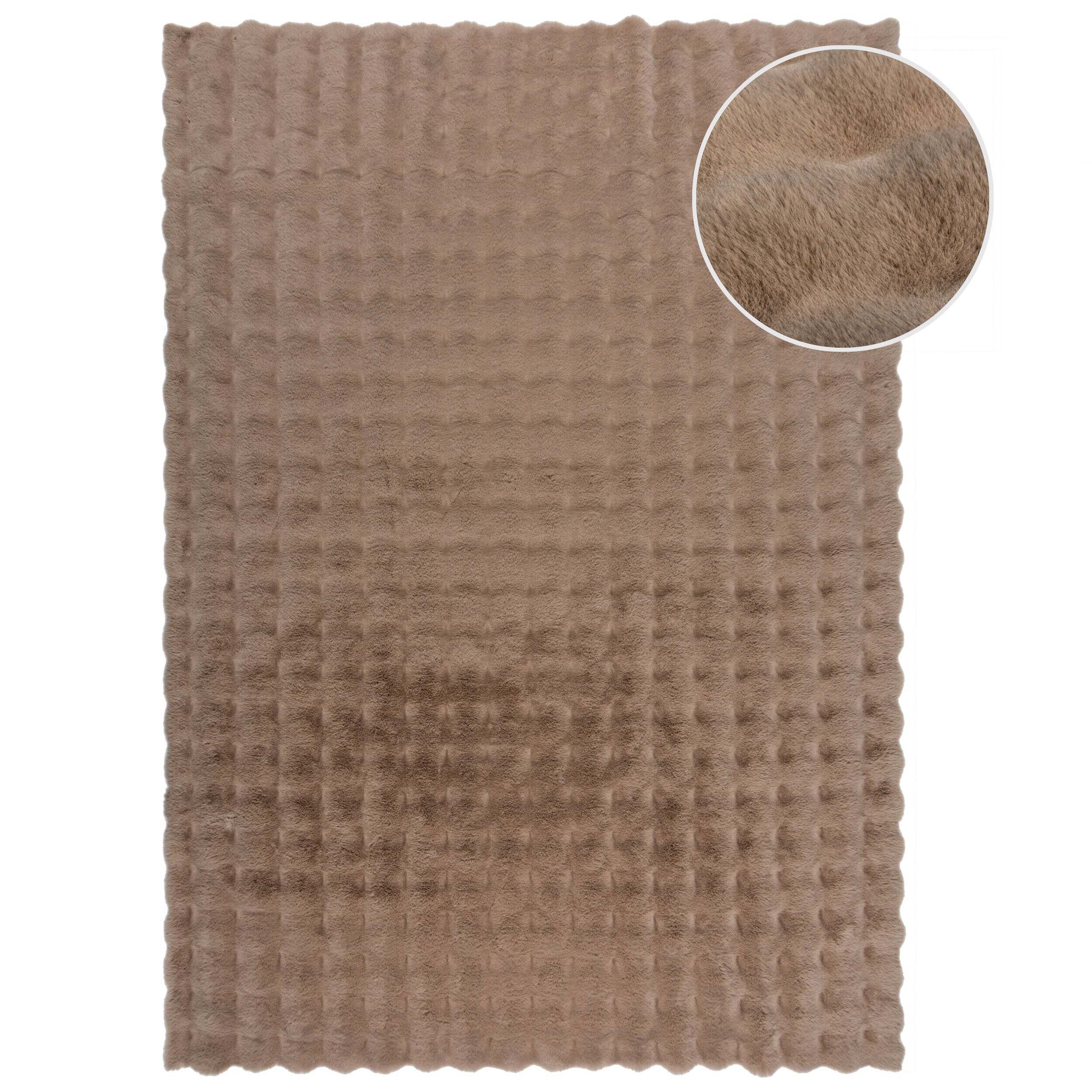Tapis imitation fourrure lavable WAFFLE