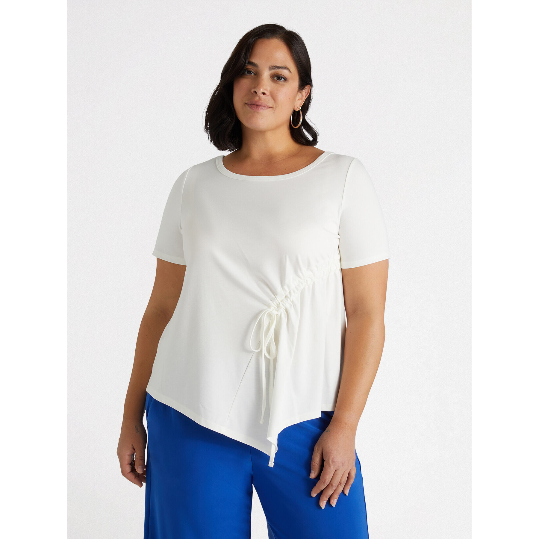 Fiorella Rubino - T-shirt con arricciatura - Bianco