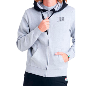 Chándal de invierno cepillado para hombre Leone Basic Vintage con capucha y cremallera
