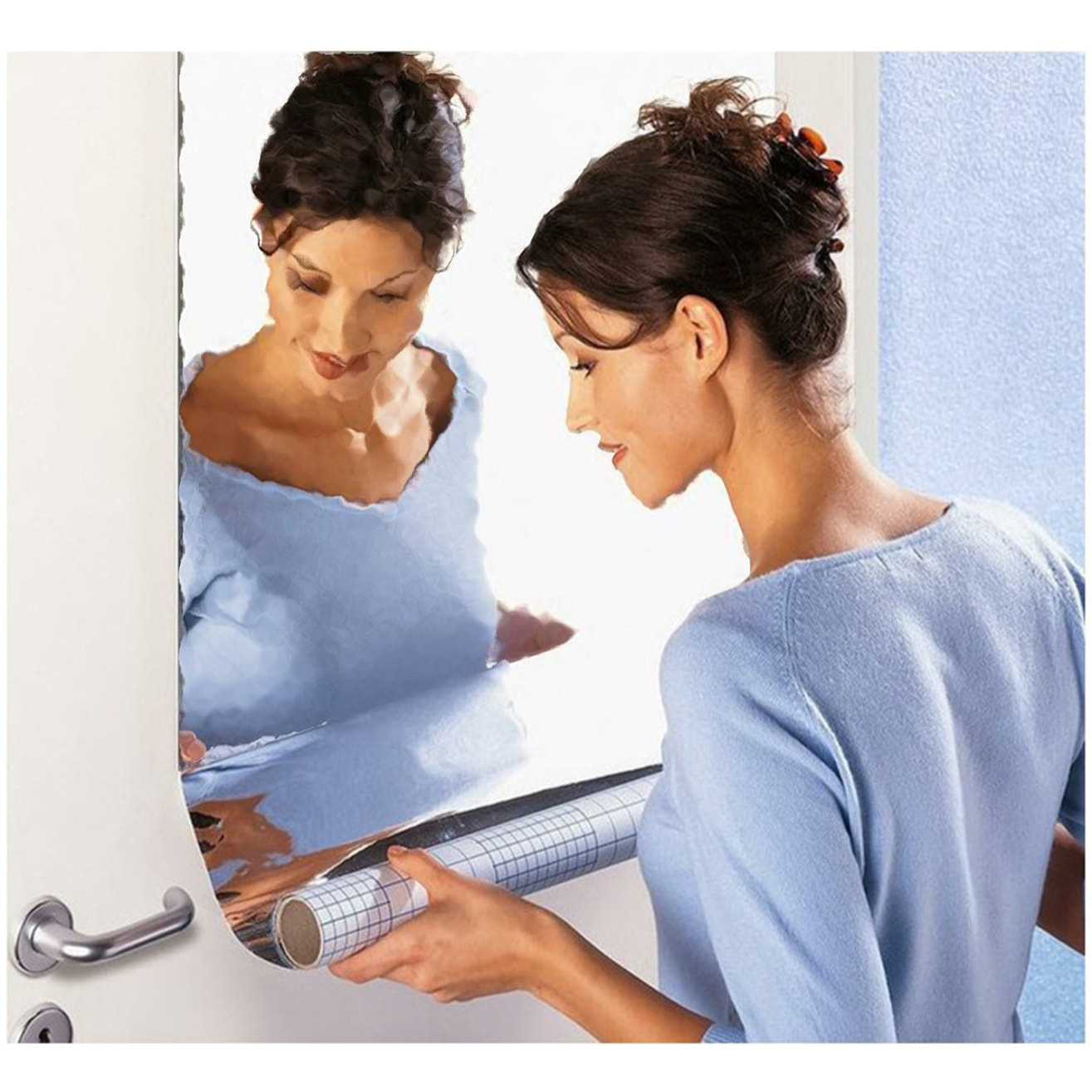 Sticker miroir géant 100x60 cm