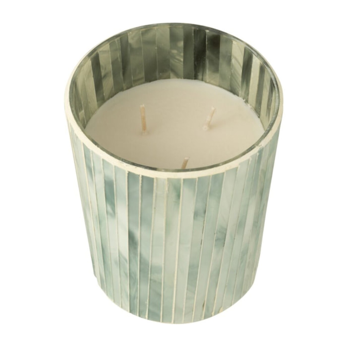 J-Line bougie parfumée Noa - Seaside Bliss - verre - bleu clair - medium - 55H