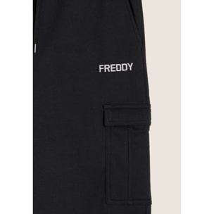 Pantaloni cargo in felpa con tasca applicata