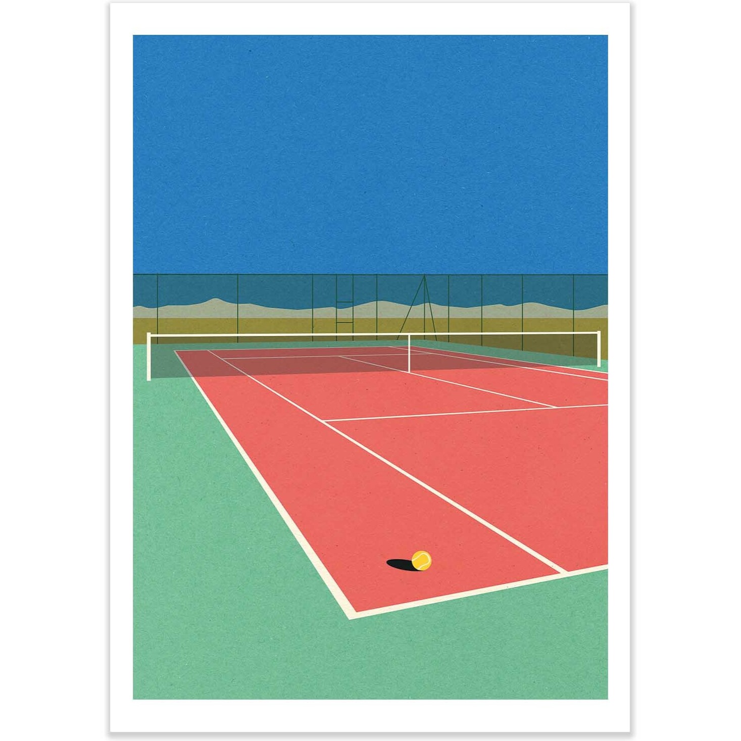 Affiche - Tennis court in the desert - Rosi Feist