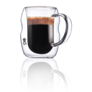 Set de 4 vasos 50ml mixology de doble pared en borosilicato masterpro