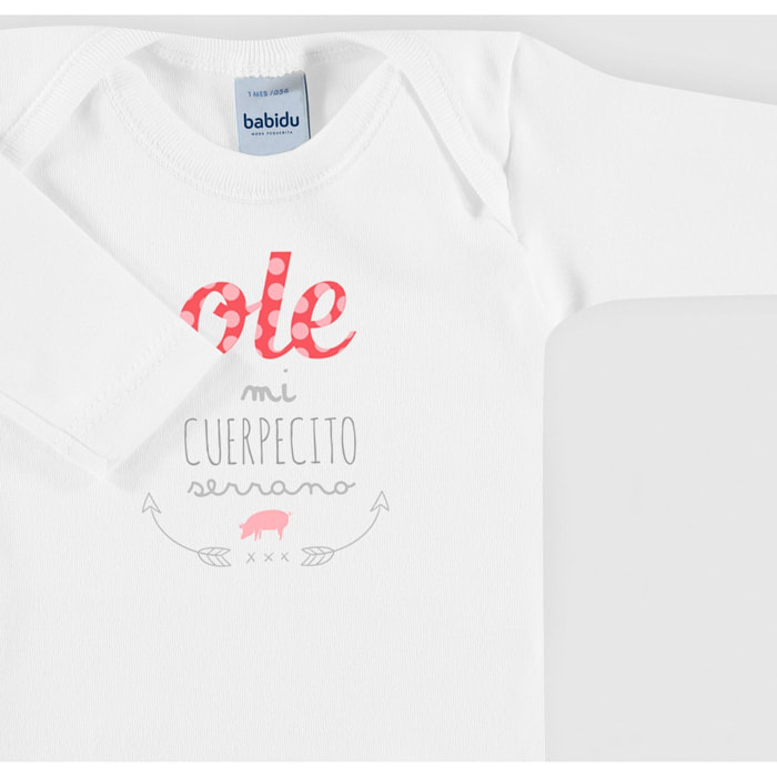 Body bebé manga larga frases americano