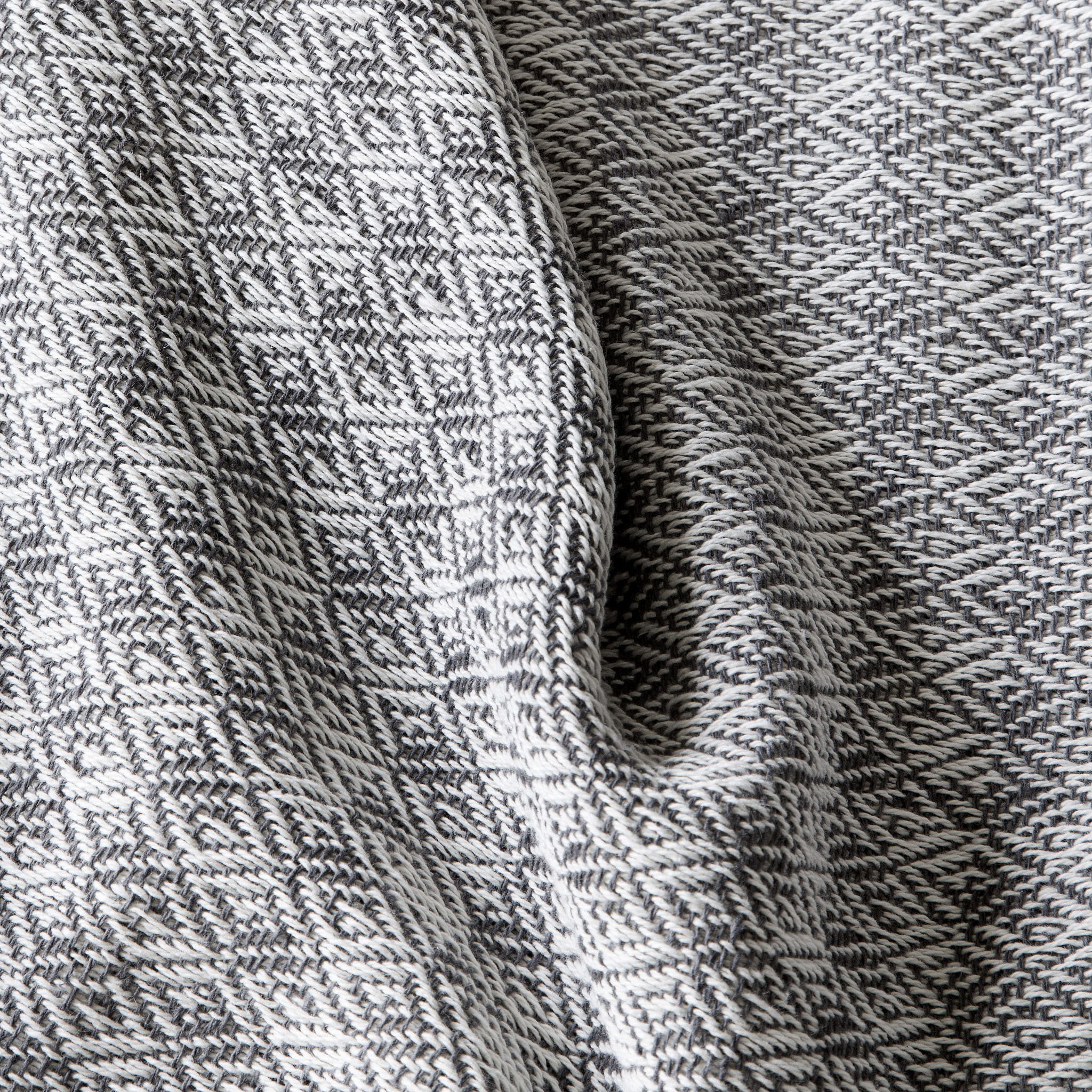 Plaid multiusos 80% algodón gris y blanco