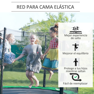 Red de Seguridad Protector para Trampolín PE Ø305x165cm Negro