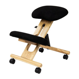 Silla ergonómica Ergochair negro madera de haya Negro - Madera de haya