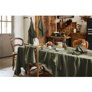 Lot de 2 essuie-mains "Soline" 50 x 70 cm Lin lavé - Couleur: Soline Thym