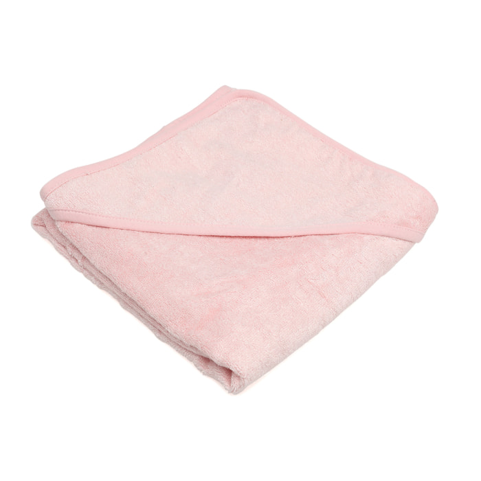 TOALLA BAMBÚ DE BAÑO PARA BEBÉS ROSA 100CM