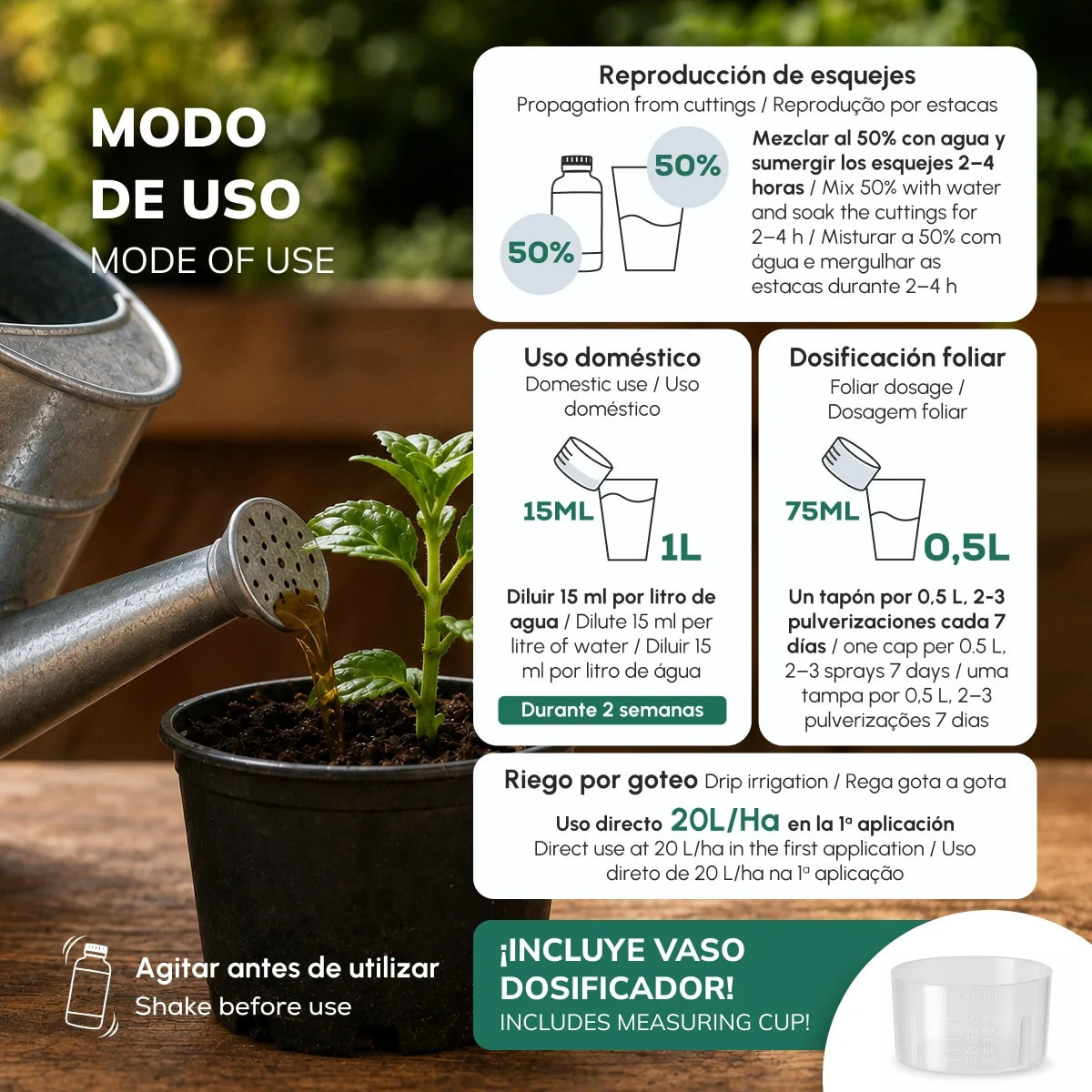 Enraizante Líquido Eco Planeta Huerto 1L