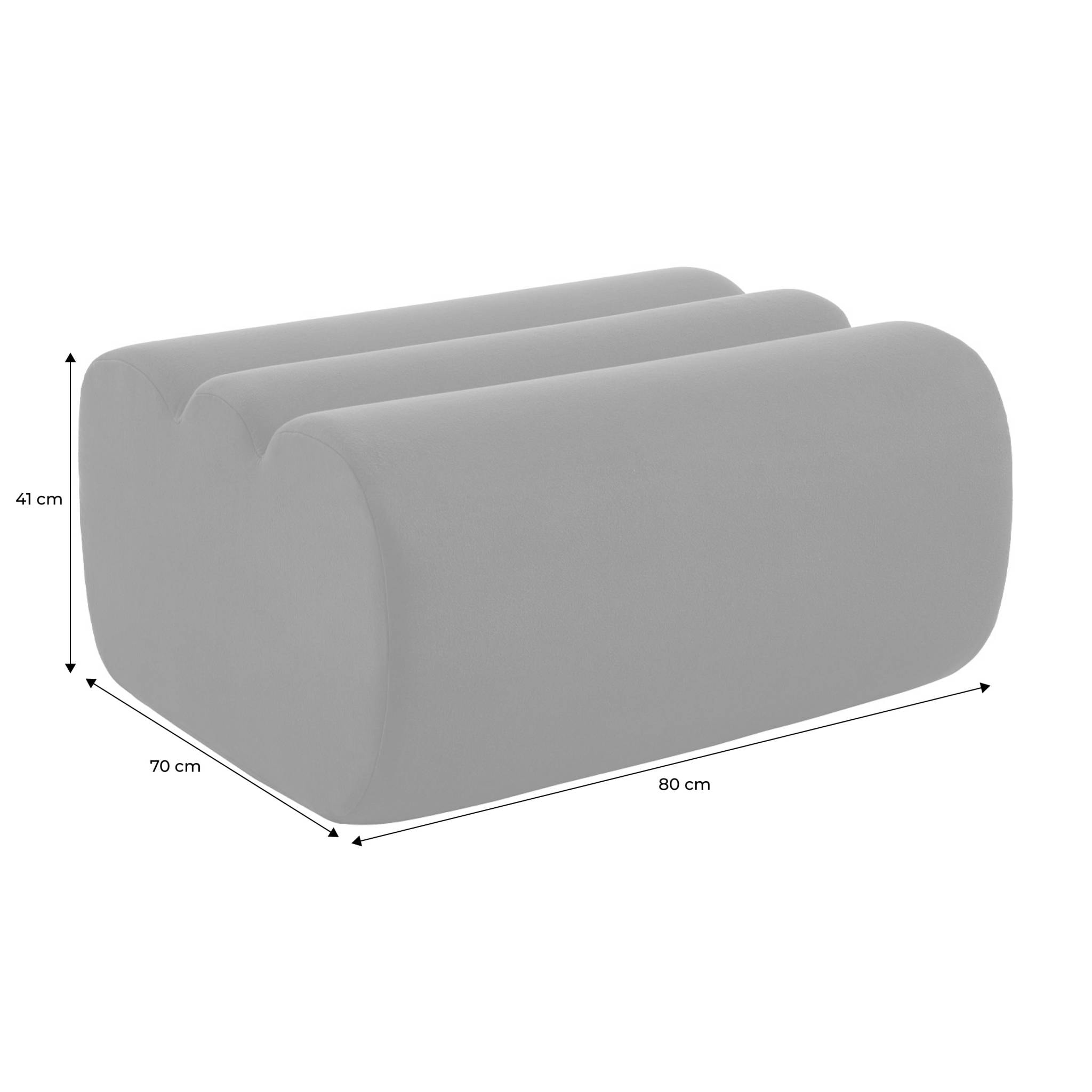 Pouf, repose-pieds pour chauffeuse Nova tissu NOVA
