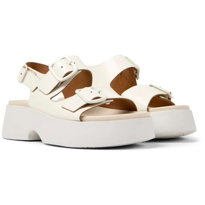 Sandalias - CAMPER Tasha - Blanco - Cuero liso