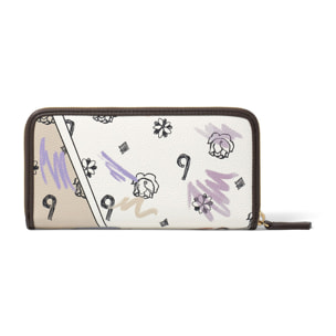 Portafoglio da donna In Poliestere e Poliuretano Prodotto artigianale 18,5x10,5x3 cm