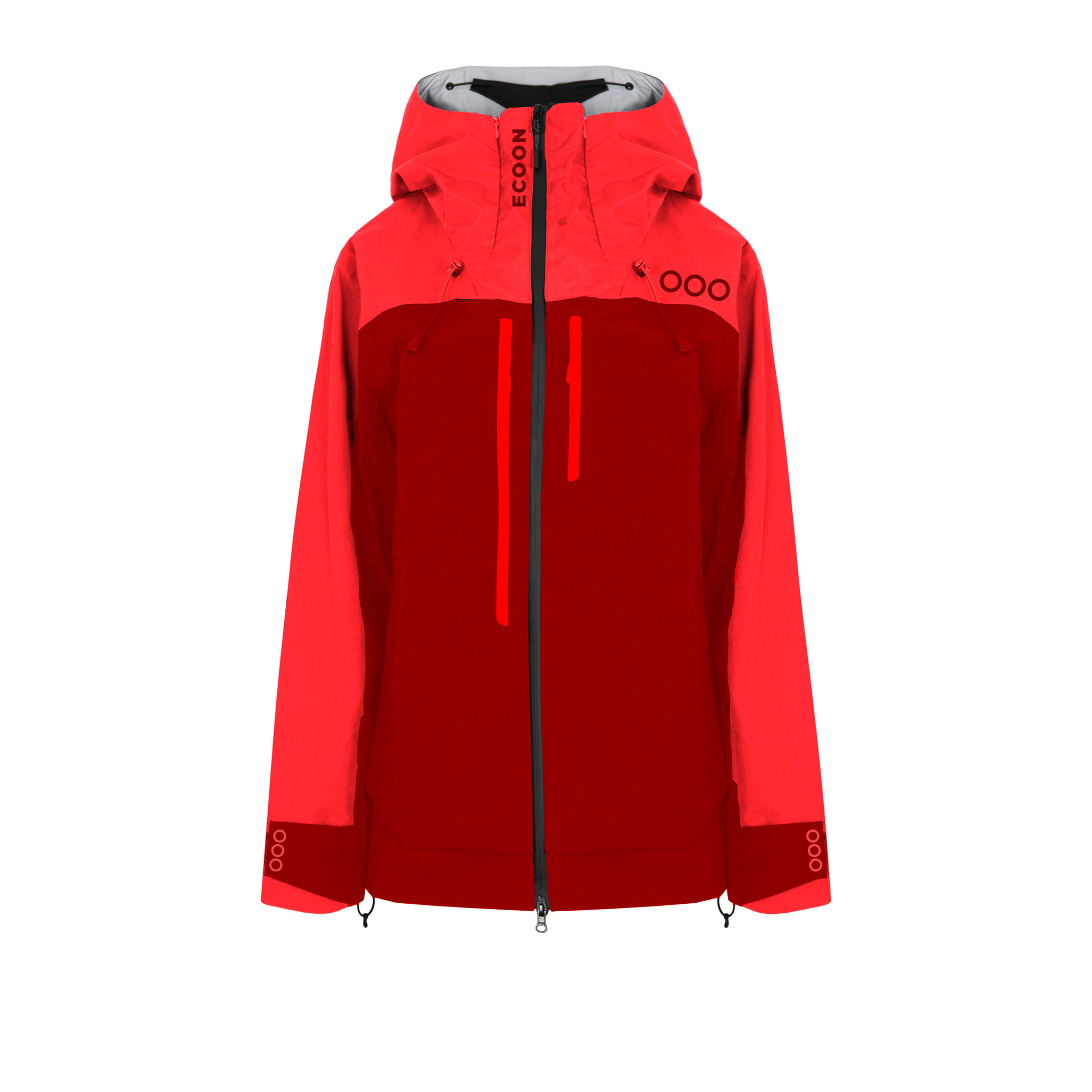 Chaqueta ECOExplorer Jacket Men marca ECOON - Rojo / Rojo Oscuro