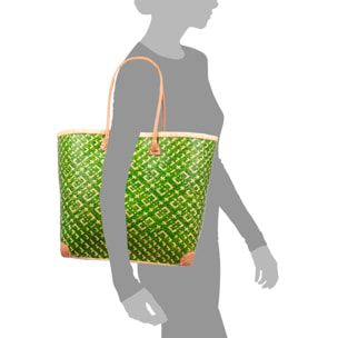 Arda bolso de hombro mujer. Fabricado en paja con asas de cuero.