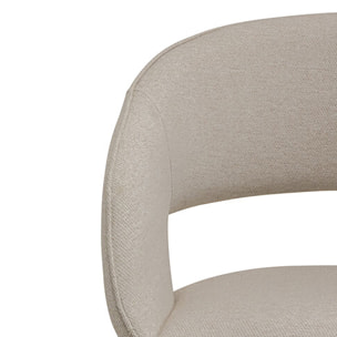 Chaise avec accoudoirs pivotante Gina noire Kare Design