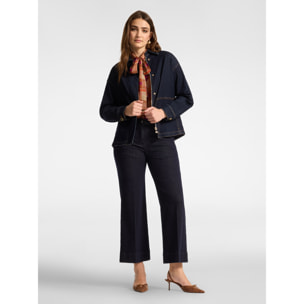 Elena Mirò - Chaqueta desestructurada en denim - Azul