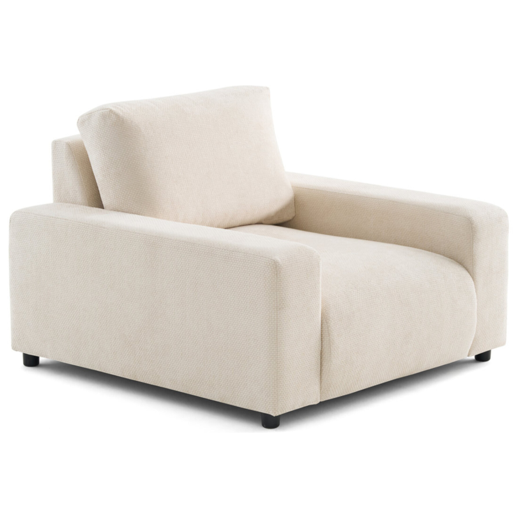 Pivoine - fauteuil en velours texturé - Beige