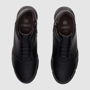 Botines de Piel - Negro - Tacón: 3 cm