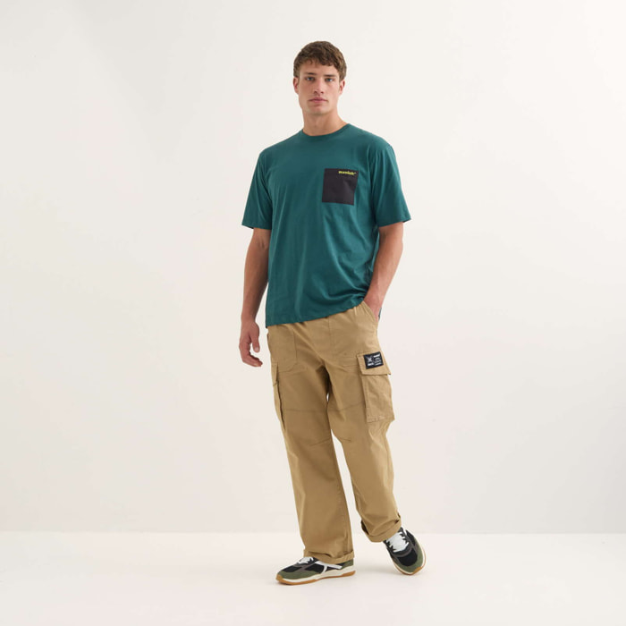 Camiseta MUNICH Ride streetwear hombre de algodón orgánico verde