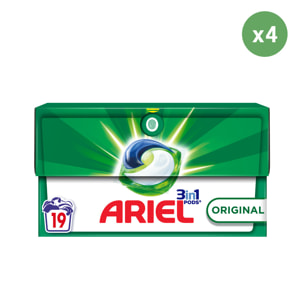 4x19 Pods Original, Lessive En Capsules Ariel