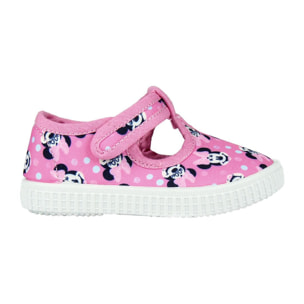 Scarpa in Tela con occhielli Minnie Fuxia Lei Disney