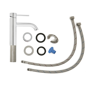 Aurum mitigeur de lavabo 16,5 cm, à levier, sans vidage, chrome brillant (SATBAUR271CR)