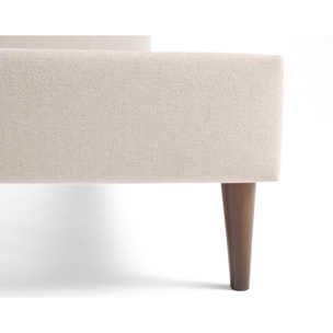Monet - lit - 160x200 - sommier inclus - en tissu - Beige