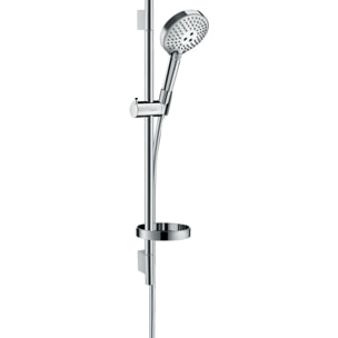Set de douche HANSGROHE Croma Select S Vario avec barre Unica'Croma 65 cm et porte-savon blanc/chromé - 26566400
