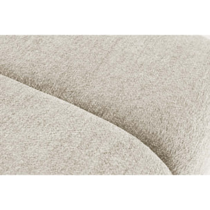 Curtis - canapé d'angle gauche 4 places en tissu texturé - Beige