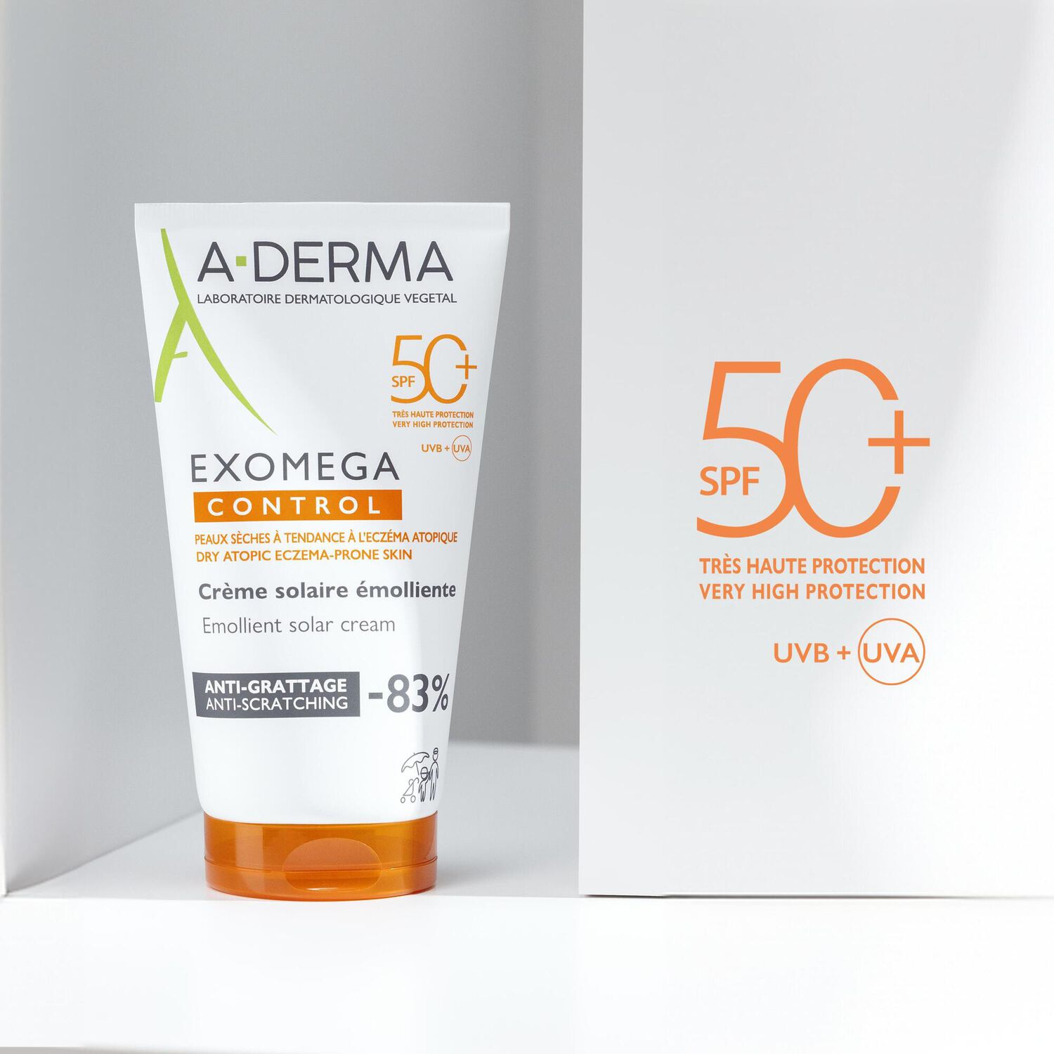 Exomega Control - Crème émolliente anti-grattage SPF50+ 150ml