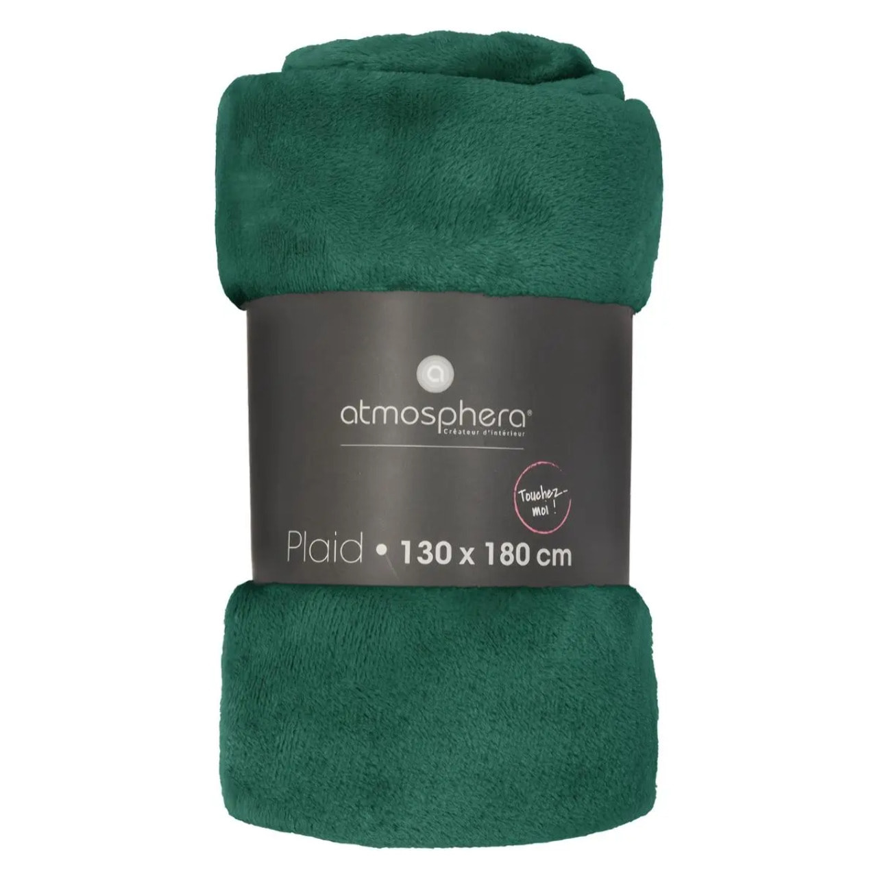 Plaid flanelle vert 130x180cm