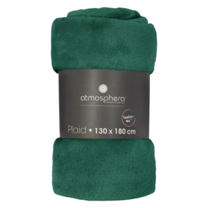 Plaid flanelle vert 130x180cm