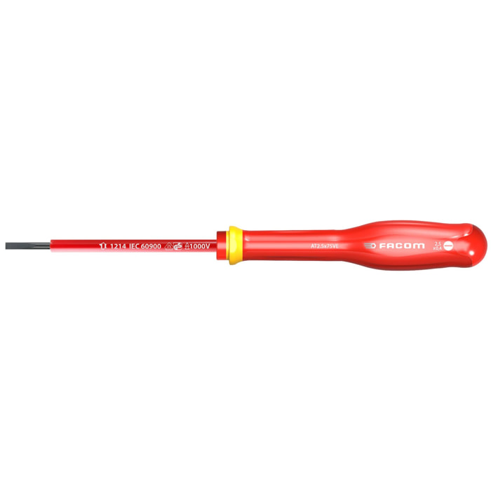 Tournevis Protwist Plat 2,5 x 75 Isolé 1000V