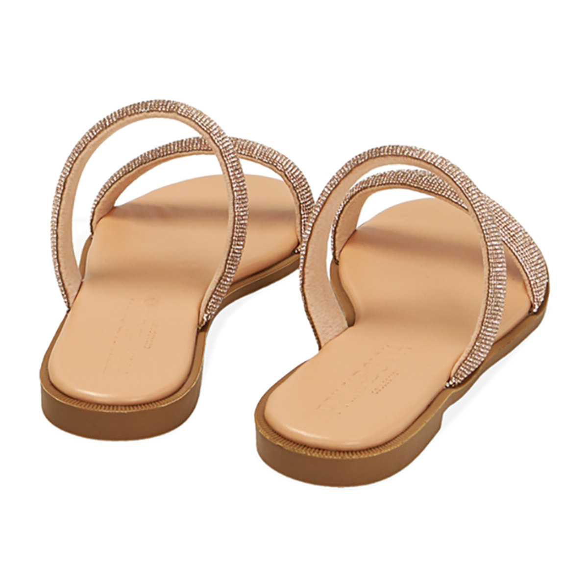 Ciabatte nude con strass