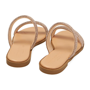 Ciabatte nude con strass