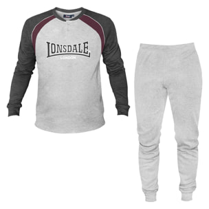 Pigiama Uomo LONSDALE Caldo Cotone Interlock Manica Lunga