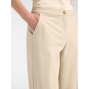 Elena Mirò - Pantaloni dritti in misto viscosa - Beige