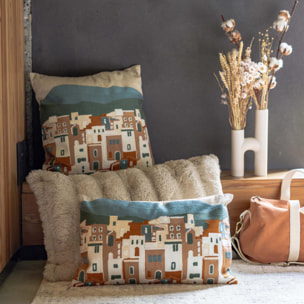 Coussin brodé Elie
