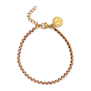 Bracciale Morgana Red Acciao Placcato Oro