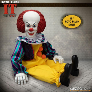 Stephen Kings It 1990 Mds Roto Peluche Bambola Pennywise 46 Cm Mezco Toys