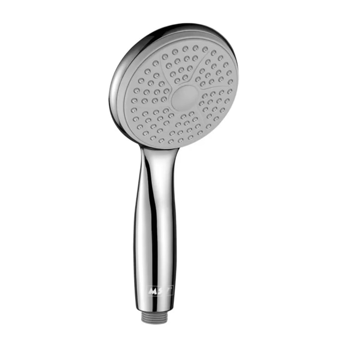 Pommeau de douche Nino Ø80 mm – Chrome / Gris TPR – Jet pluie économique