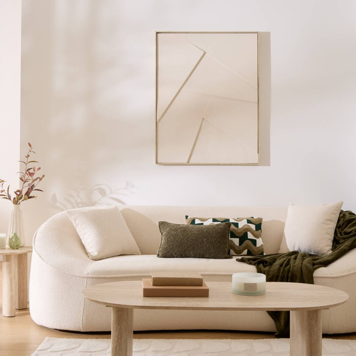 Toile 3D Makana blanc 100x78cm