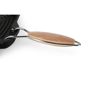 Grill 24 × 24 cm avec couvercle Excelsa – Grigliosa, Aluminium Noir