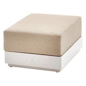 Pouf de jardin "Évasion" avoine aluminium et oléfine