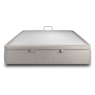 Sommier Coffre en tissu bouclette - Grand espace de rangement et ouverture facile - Montage rapide, adapté à tous les matelas - Hauteur Totale de 39cm - 2 places